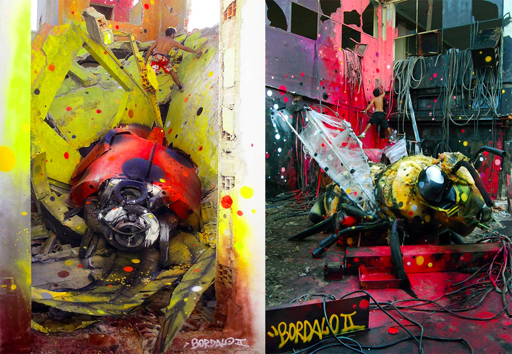 Pneus StreetArt Bordalo II