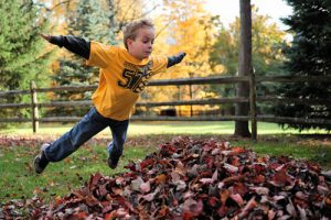 enfant feuilles automne