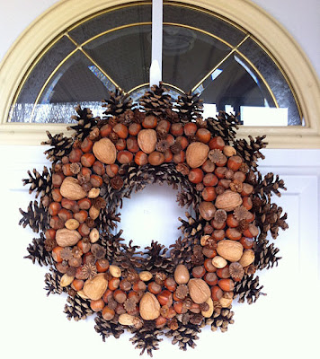 Couronne de porte - recyclage d'automne