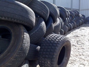 Pneus usés à recycler